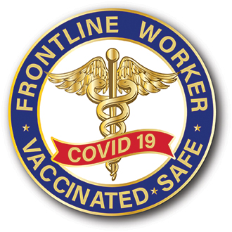 Stock Covid-19 Lapel Pin – Vaccinated Design #CV106