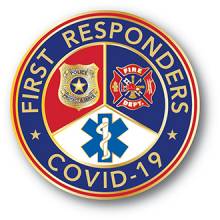 Stock Covid-19 Lapel Pin – First Responders Design #CV104