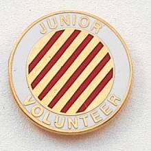 Stock Junior Volunteer Lapel Pin – Candy-Striper Design #216