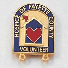 Custom Hospice Lapel Pin – Heart and House Design #553