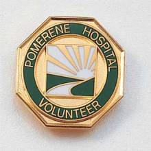 Custom Volunteer Lapel Pin – Sun Design #561