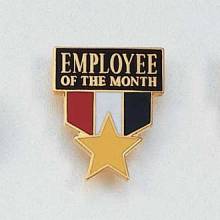 Stock Employee Lapel Pin – Employee of the Month Design #647