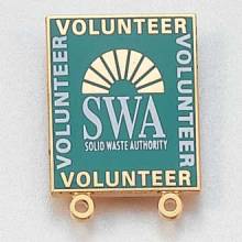 Custom Volunteer Lapel Pin – Fan Design #711