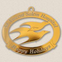 Custom Holiday Ornament – Dove Design #8029