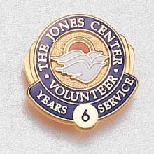 Custom Years of Service Lapel Pin – Doves Design #845