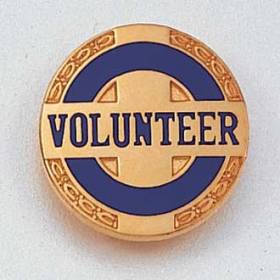 Stock Volunteer Lapel Pin – Circle and Cross Design #118