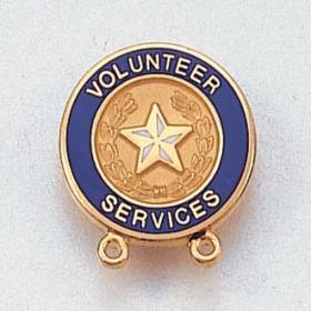 Stock Volunteer Lapel Pin – Star and Wreath Design #152