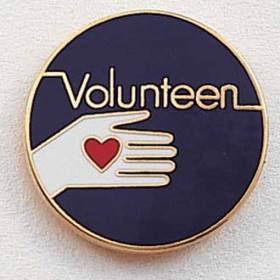 Stock Junior Volunteer Lapel Pin – Hand and Heart Design #214