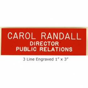 Engraved Name Bar Badge #3LN