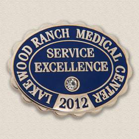 Custom Customer Service Lapel Pin – Excellence Design #4010