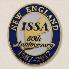 Custom Anniversary Lapel Pin – Map Design #8021