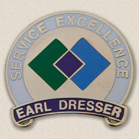 Custom Customer Service Lapel Pin – Excellence Design #8048