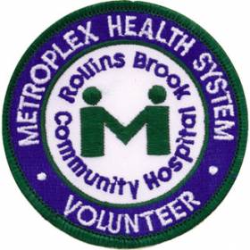 Custom Volunteer Embroidered Patch – Hospital Logo Design #CE-2