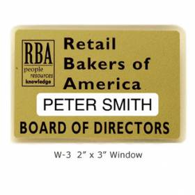  Custom Name Badge with Window #W-3